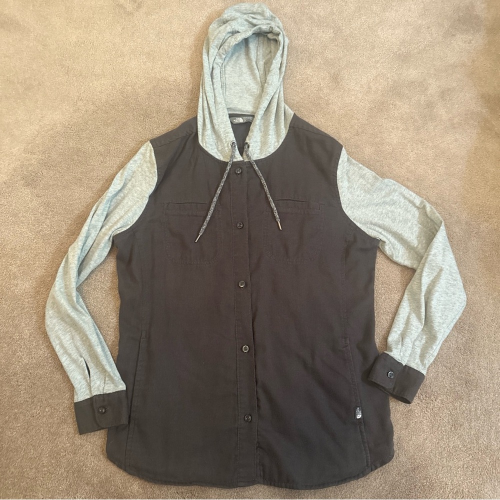 The North Face Hooded Button-Up Shirt Size Small